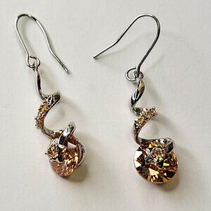 Citrine Yellow Crystal Earring